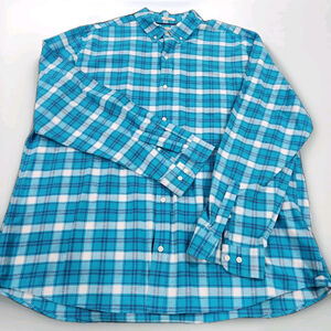 Hawker Rye Flannel Shirt Mens 2XL Tall Button Down Pocket Long Sleeves Plaid